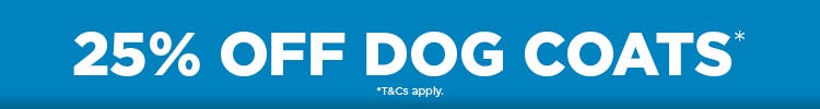Free dog bowl when you buy a waterproof or showerproof dog coat